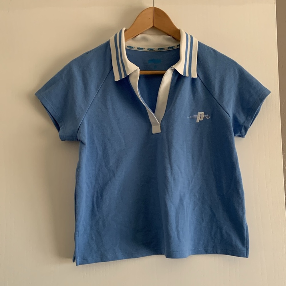 Prince Pickleball Women’s Short Sleeve Polo Shirt - Light Blue 🔵⚪️